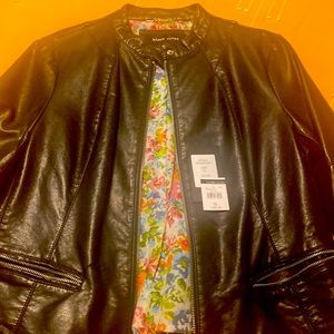 Black leather jacket size clothes